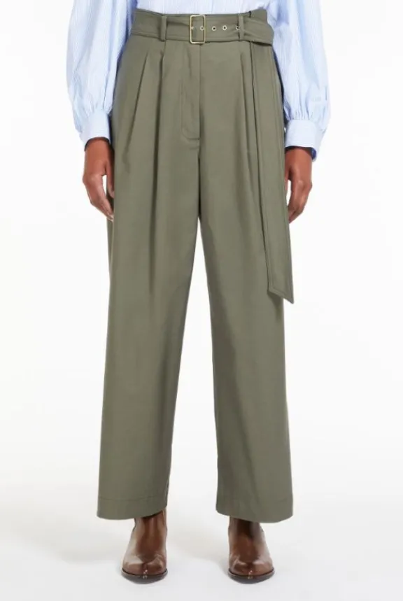 adorato_relaxedfit_trouse_3.webp Weekend MaxMara Adorato Relaxed-Fit Trousers - Khaki | Trousers And Playsuits