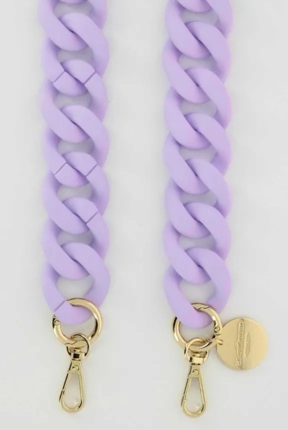 La Coque Française Alice Chain 120cm Resin Gold Carabiners - Matte Pastel Lilac | Phone Accessories | Gifts