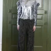 Stella Nova Angela Checked Bouclé Pants - Black/White | Trousers And Playsuits