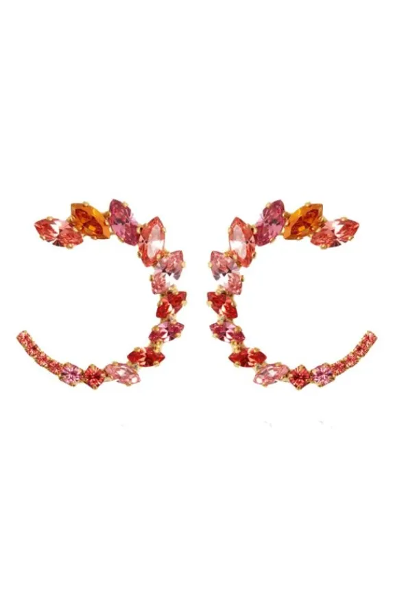 Caroline Svedbom Angie Earrings - Gold/Coral Combo | Jewellery