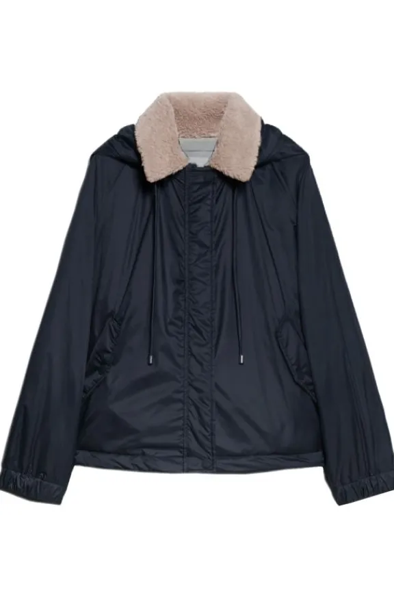 Weekend MaxMara Arles Reversible Water-Repellent Windbreaker - Navy | Jackets And Coats