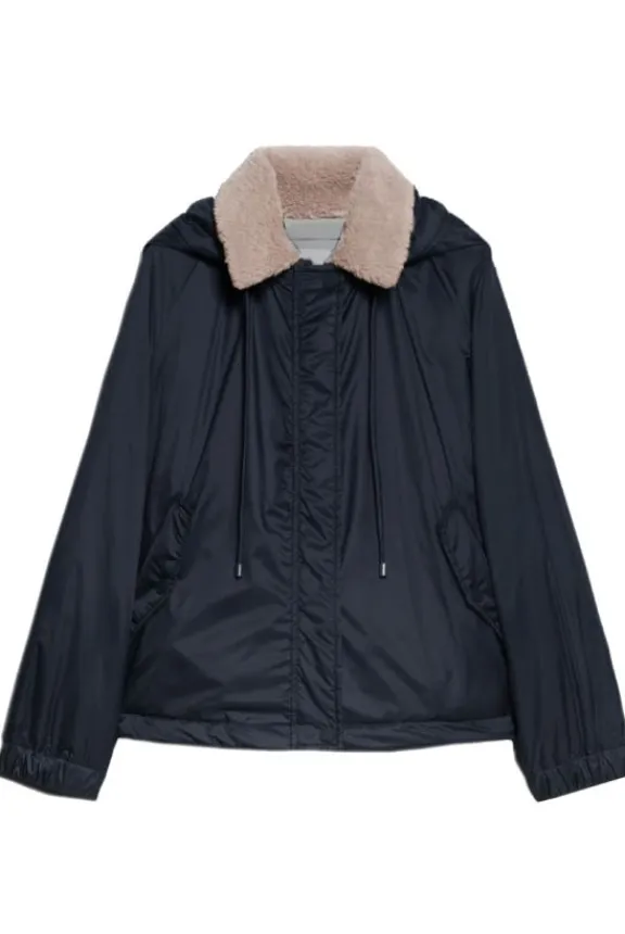 Weekend MaxMara Arles Reversible Water-Repellent Windbreaker - Navy | Jackets And Coats