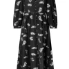 Baum Und Pferdgarten Asina Dress - Black Bouquet Jacquard | Dresses