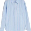 Weekend MaxMara Bahamas Striped Poplin Shirt - Sky Blue | Shirts And Tops