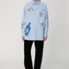 Stella Nova Bead Embellished Shirt - Dust Blue | Shirts And Tops