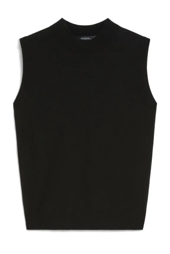 Weekend MaxMara Belgio Stretch Viscose Yarn Top - Black | Shirts And Tops | Knitwear