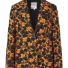Baum Und Pferdgarten Bia Blazer - Orange Black Flower | Suits & Co-Ordinates | Jackets And Coats
