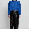 Stella Nova Blouse with Scallops - Clear Blue | Shirts And Tops