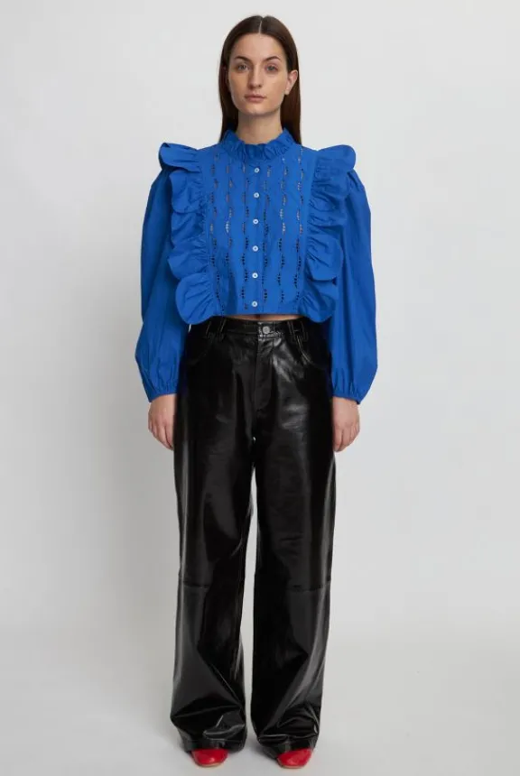 Stella Nova Blouse with Scallops - Clear Blue | Shirts And Tops