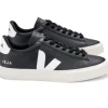Veja Campo Chrome Free Leather Trainers - Black White | Veja