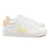 Veja Campo Chrome Free Leather Trainers - White Sun Peach | Veja