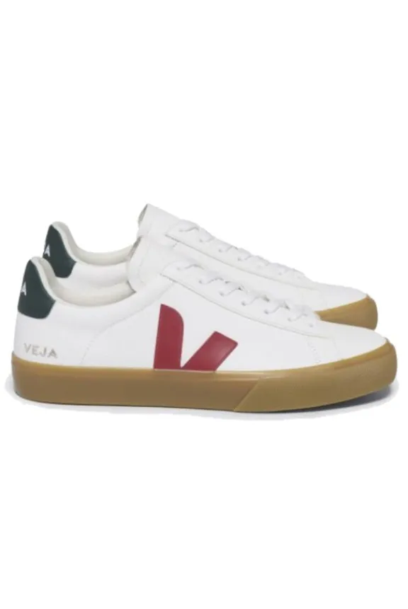 Veja Campo Chrome Free Leather Trainers - White Pekin Poker Natural | Veja