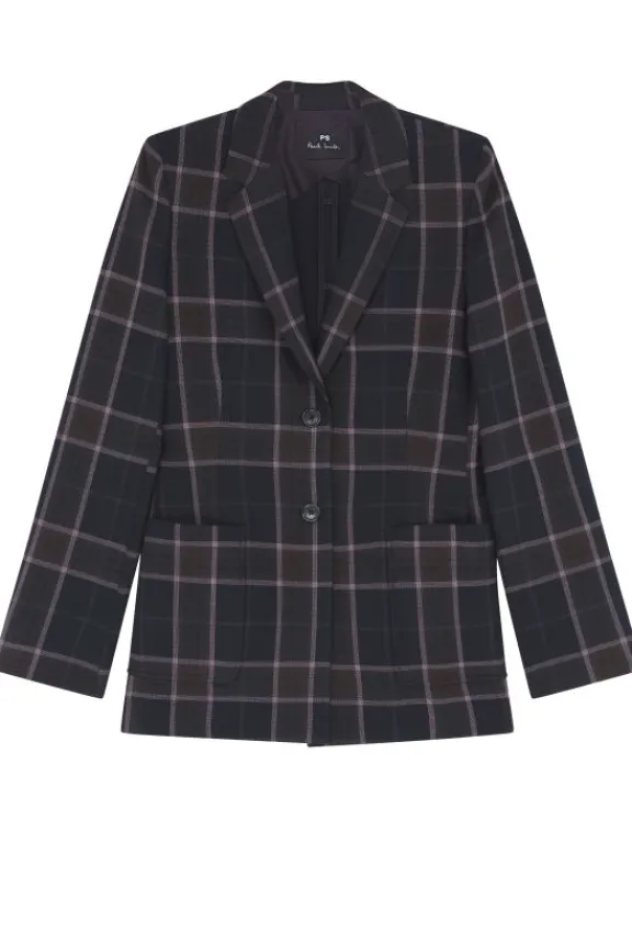 Paul Smith Check Jacket - Midnight | Jackets And Coats