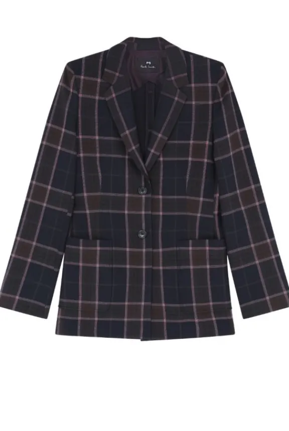 Paul Smith Check Jacket - Midnight | Jackets And Coats