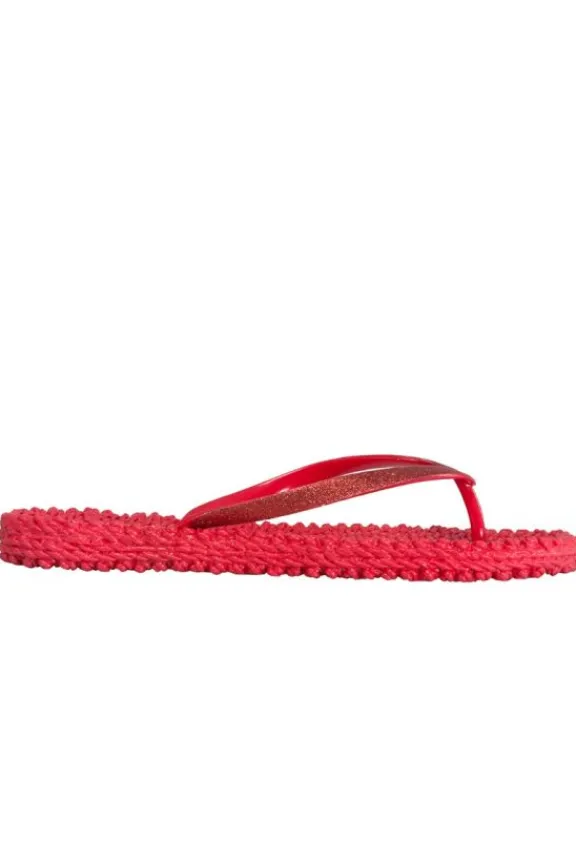 Ilse Jacobsen Cheerful Glitter Flip Flops - Deep Red | Ilse Jacobsen | Swimwear