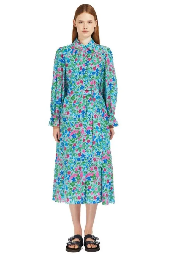 Weekend MaxMara Ciad Silk Crepe De Chine Dress - Water Garden | Dresses