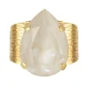 Caroline Svedbom Classic Drop Ring - Gold/Linen Ignite | Jewellery | Gifts