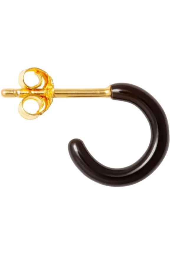 Lulu Copenhagen Colour Hoop One Piece Enamel - Black | Jewellery | Gifts