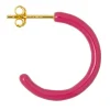 Lulu Copenhagen Colour Hoops Medium Pair Enamel - Pink | Jewellery