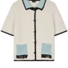 Paul Smith Cotton Mixed Crochet Cardigan - Ivory | Shirts And Tops | Knitwear