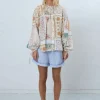 Stella Nova Cotton Tissue Printed Blouse - Handkerchief Print | Shirts And Tops