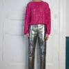 Stella Nova Daria Sequin Blouse - Pale Pink | Shirts And Tops