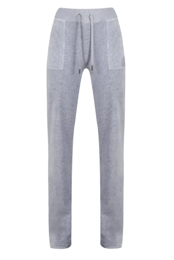 Juicy Couture Del Ray Classic Velour Pocketed Bottoms - Silver Marl | Trousers And Playsuits | Suits & Co-Ordinates