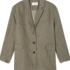 American Vintage Dirow Blazer - Taupe Stripes | Suits & Co-Ordinates | Jackets And Coats