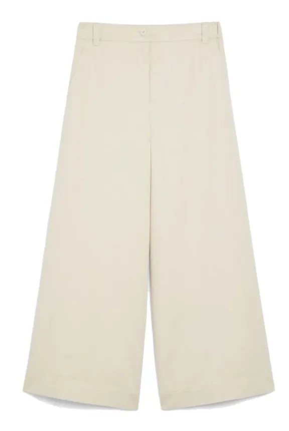 Weekend MaxMara Disco Cotton Drill Trousers - Sand | Trousers And Playsuits | Suits & Co-Ordinates