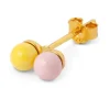 Lulu Copenhagen Double Colour Ball One Piece Enamel - Light Pink/Yellow | Jewellery