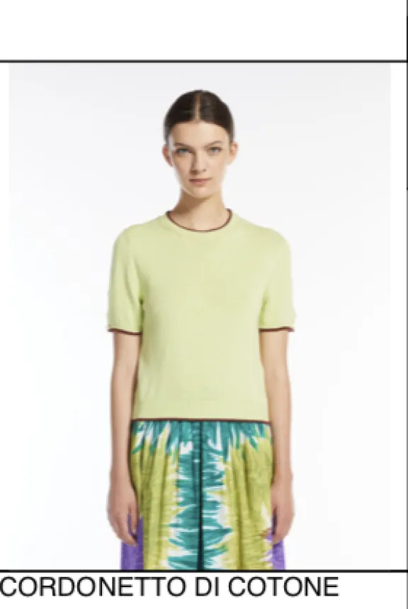 Weekend MaxMara Duilia Cotton Sweater - Lime | Knitwear
