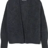 American Vintage East Short Cardigan - Charcoal Melange | Knitwear