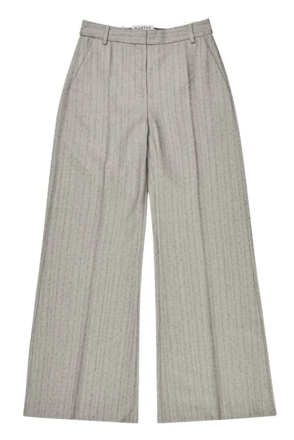 Munthe Eileen Sparkle Trousers - Grey | Trousers And Playsuits | Suits & Co-Ordinates