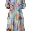 Stine Goya Elizabeth Dress - Filigran Flower Blue | Dresses