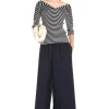 Weekend MaxMara Elmo Wide-Fit Stretch Wool Trousers - Navy | Trousers And Playsuits
