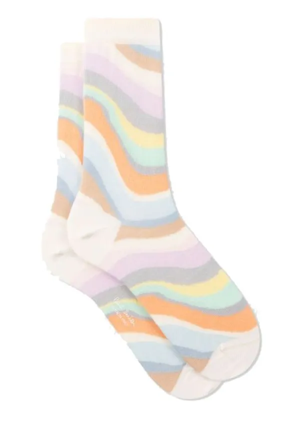 Paul Smith Faded Swirl Socks - White | Hosiery