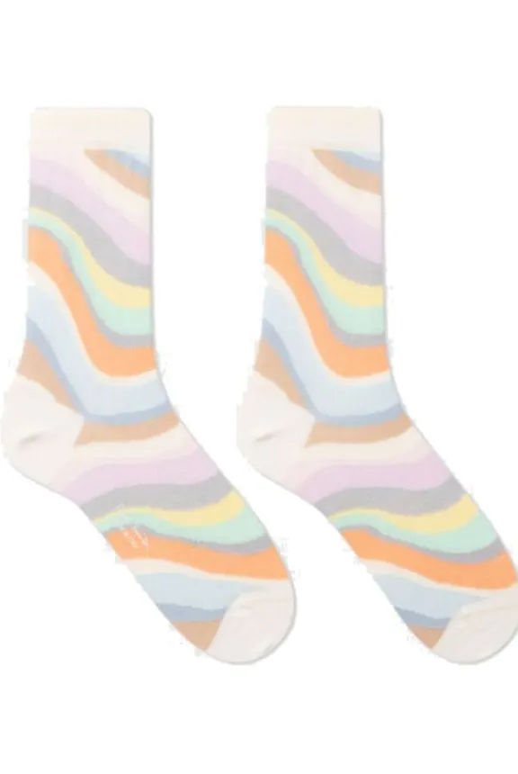 Paul Smith Faded Swirl Socks - White | Hosiery