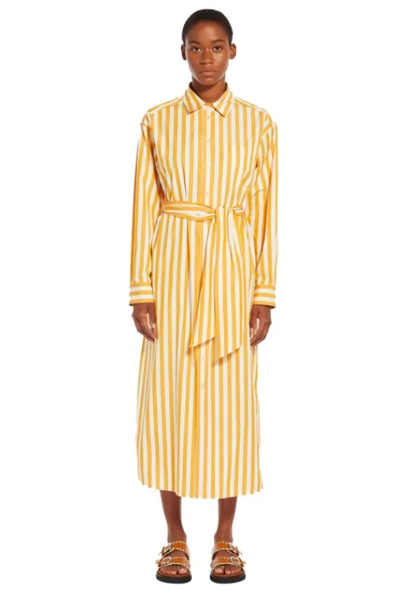 Weekend MaxMara Falasco Cotton Poplin Dress - Ochre | Dresses