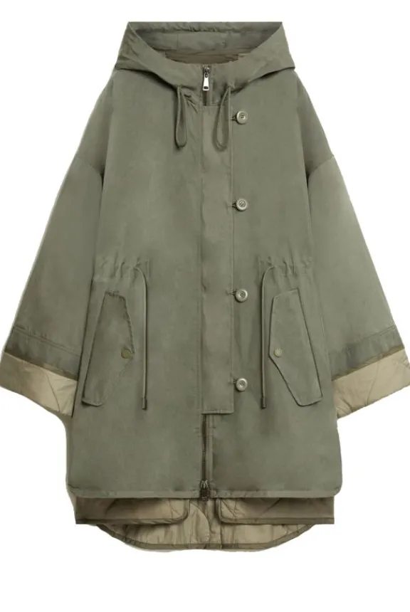 Weekend MaxMara Fumetto Reversible Water-Repellent Cotton Parka - Kaki | Jackets And Coats