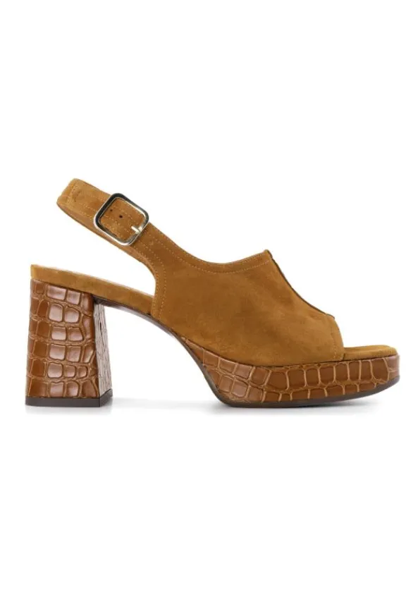 Chie Mihara Gabel Platform Leather Sandals - Tan | Chie Mihara