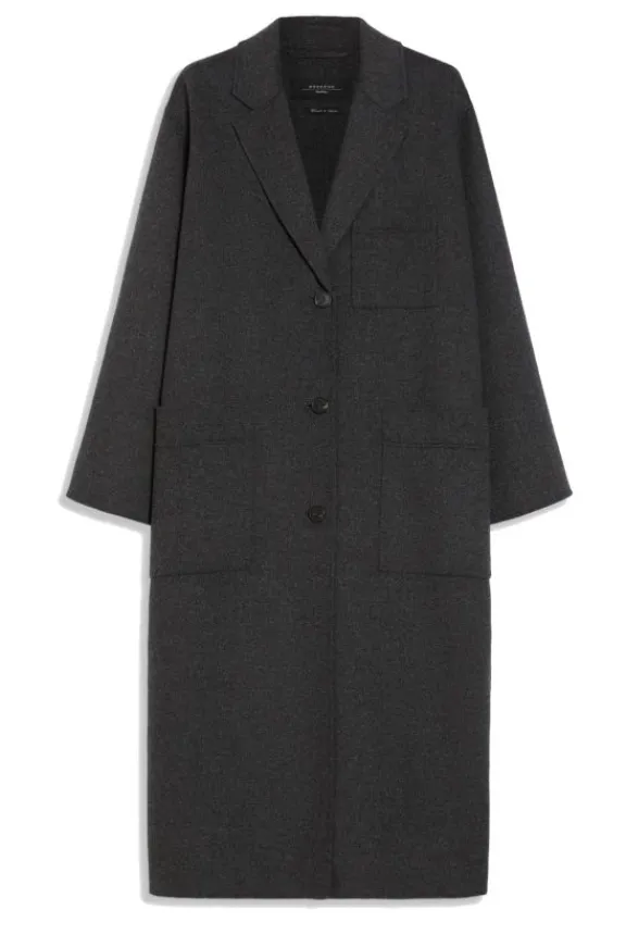 Weekend MaxMara Galosce Double-Faced Wool Coat - Dark Grey | Jackets And Coats