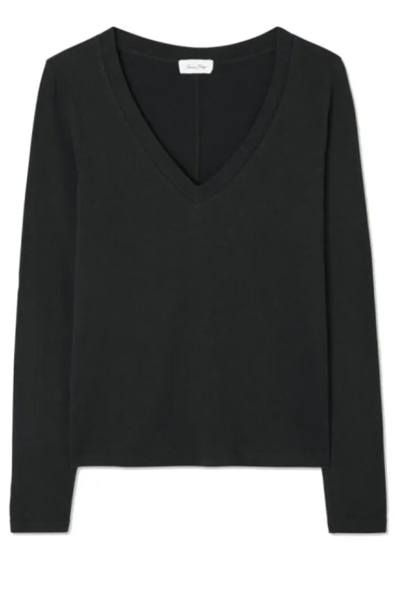 American Vintage Gamipy Long Sleeve T-Shirt - Blac | Shirts And Tops