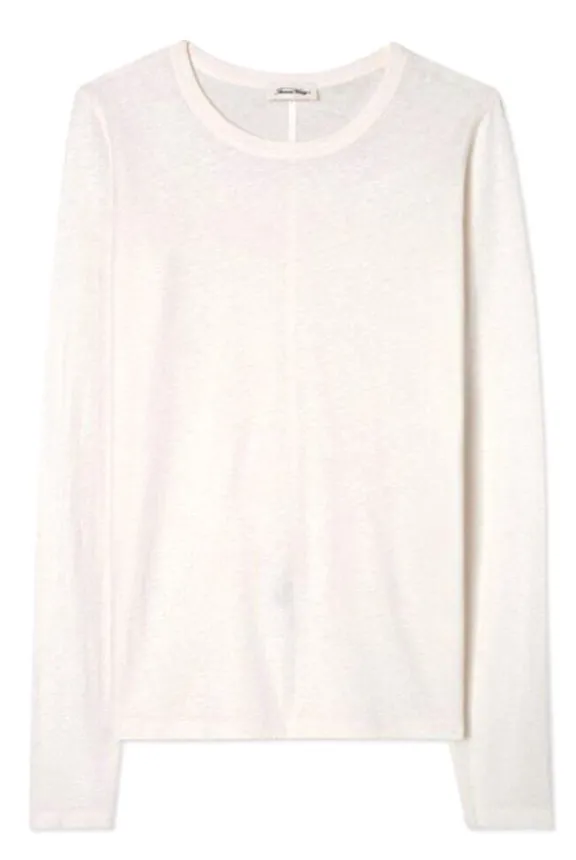 American Vintage Gamipy Long Sleeve T-Shirt - White | Shirts And Tops