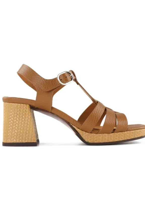 Chie Mihara Gapaxi Leather Sandals - Tan | Chie Mihara