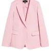 Weekend MaxMara Gelosia Cotton & Linen Blazer - Pink | Jackets And Coats