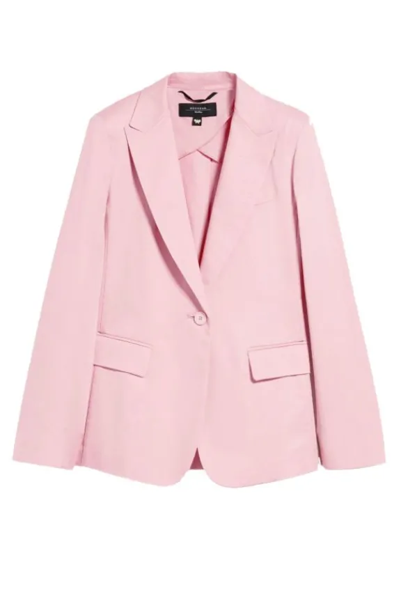 Weekend MaxMara Gelosia Cotton & Linen Blazer - Pink | Jackets And Coats