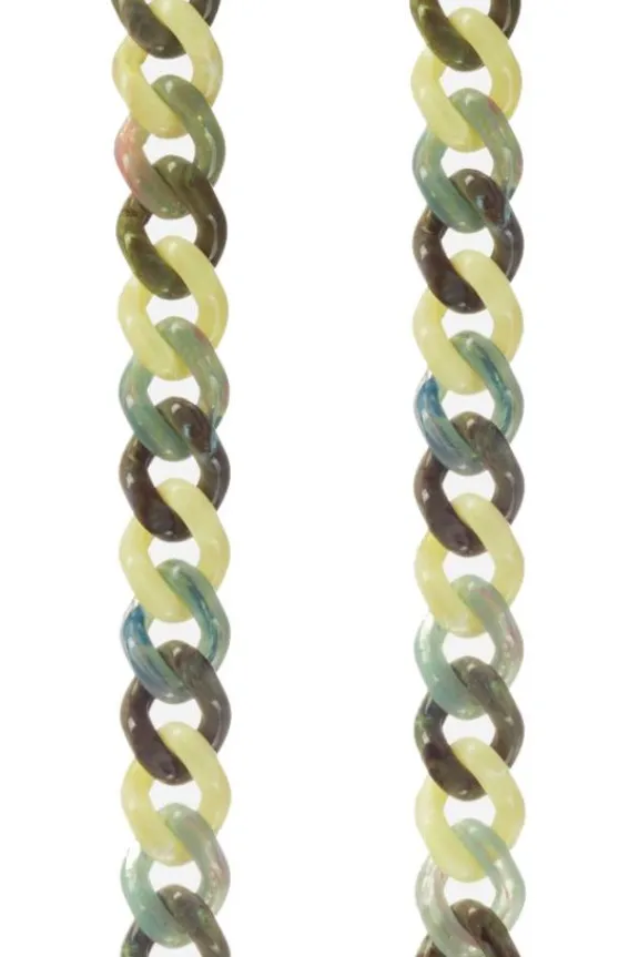 La Coque Française Gia Chain 120cm - Green & Yellow | Phone Accessories