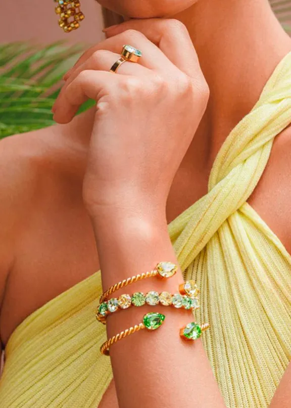 Caroline Svedbom Gia Stud Bracelet - Gold/Lime Combo | Jewellery | Gifts