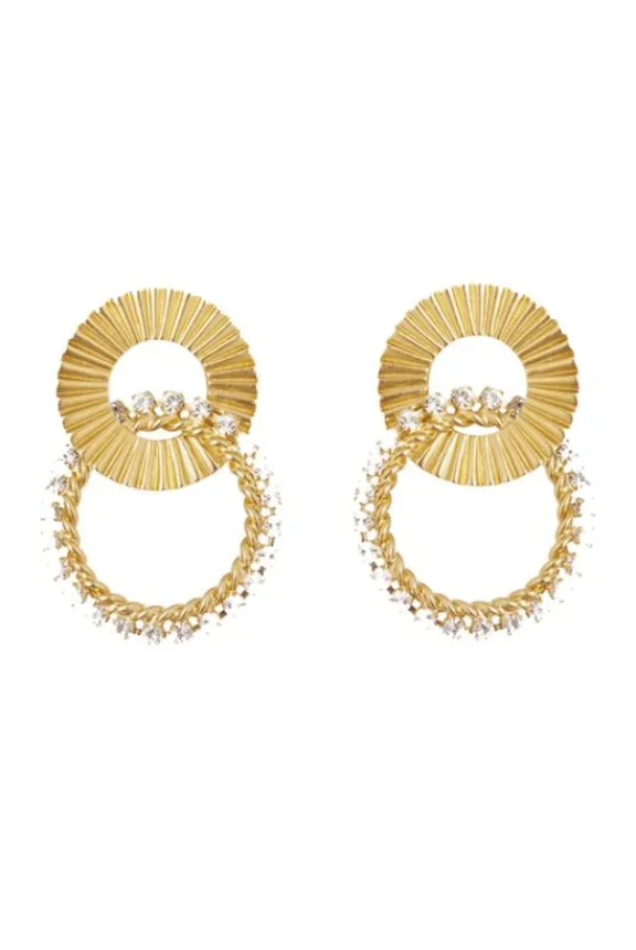 Caroline Svedbom Gianna Earrings - Gold/Crystal | Jewellery