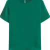 Weekend MaxMara Gilbert Satin & Jersey T-Shirt - Green | Shirts And Tops